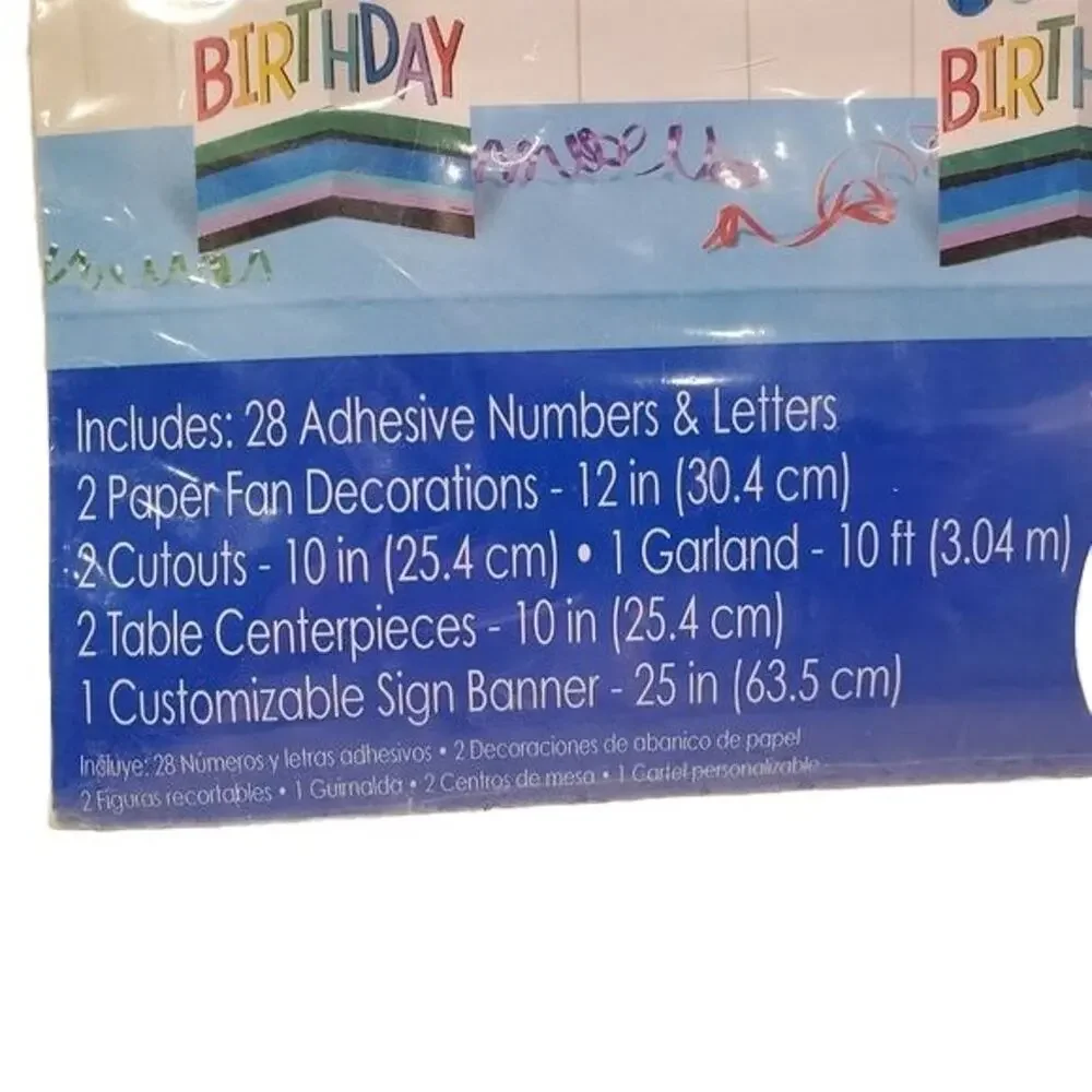 Customizable Birthday Decorations Happy Birthday Banner Room Decorating Kit
